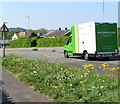 Waitrose home delivery van descending Malpas Road, Newport