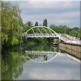 TL4659 : Riverside Bridge reflected by John Sutton