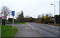 End of cycle route beside Newport Road, Stafford