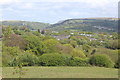 View down towards electricity sub-station