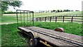 Trailer in the corner of a field N of Twisted Barn Farm