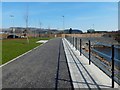 NS3975 : New section of riverside path by Lairich Rig