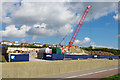 Construction site at shaft for new Brighton sewer