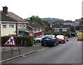 ST3090 : Roadworks warning sign, Laurel Crescent, Newport by Jaggery