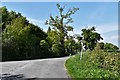 Kettleburgh: Junction of Kettleburgh Road and School Hill to the left