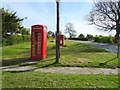 Elizabeth II postbox and telephone box, Butterwick