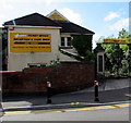 Yellow direction sign, Grafton Road, Newport