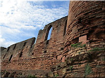 NS6859 : Temporary modern brick repairs, Bothwell Castle by Alan O'Dowd
