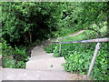 Steps down to footpath alongside the Marlbrook