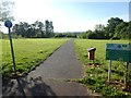 Footpath across Eastern Fields playing field, Exeter