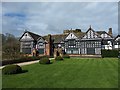 SJ4182 : Speke Hall black and white timber frontage by Martyn Pattison