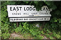 Signs on East Lodge Lane, Botany Bay