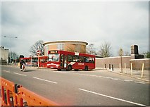 TQ2992 : Bus leaving Arnos Grove station by Richard Vince
