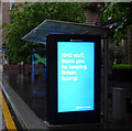 Bus shelter on St Vincent Place