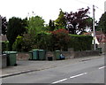 Green wheelie bins, Caerleon Road, Ponthir