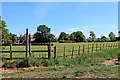 Pasture and footpath east of Badger in Shropshire