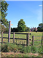 Pasture and footpath east of Badger in Shropshire