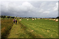 NU0401 : Walking field path west of the River Coquet heading towards Newtown by Colin Park