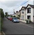 Station Road houses and cars, Ponthir, Torfaen