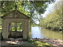 TL4457 : Hodson's Folly (The Swimmers' Temple) on the bank of The River Cam by Richard Humphrey