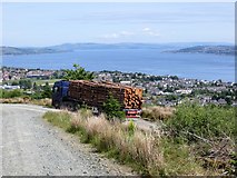 NS1677 : Junction of forest tracks above Dunoon by John Ferguson