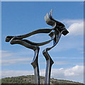 SD4871 : Lapwing sculpture, Cote Stones by Ian Taylor