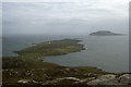 Uidh Bhatarsaigh with Maol Domhnaich beyond as seen from Heiseabhal Beag, Vatersay