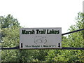 TM4291 : Marsh Trail Lakes sign by Geographer