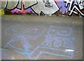TG2208 : The Grapes Hill underpass - graffiti by Evelyn Simak