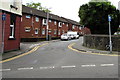 One-way signs at the NE end of Oak Street, Cwmbran