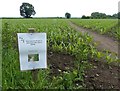 Footpath and notice near Springdale Farm