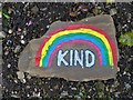 SK3183 : Rainbow stone by Thryft House Lane by Neil Theasby