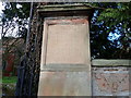 Memorial at St John the Baptist Church, Whittington