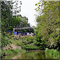 Canal and railway near Weeping Cross in Staffordshire