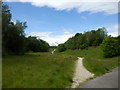 View along footpath between A57 and Rainbow Avenue