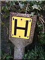 Hydrant sign on Ffordd Tan Y Bwlch, Rachub