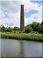 SD7912 : Canoe Training Pool and Former Mill Chimney at Burrs by David Dixon