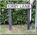 Kirby Lane sign north side