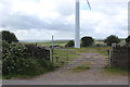 Gated track to wind turbine