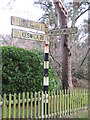 NY1930 : Old Direction Sign - Signpost by the former A594, south of Dubwath by Milestone Society