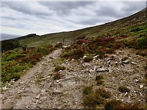 J3729 : Footpath gate beyond Thomas's Mountain Granite Quarry by Eric Jones