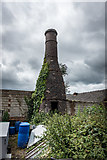 SJ9143 : Slender Bottle Kiln, Rear of Workers Houses, Longton by Brian Deegan