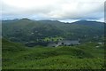 NY3405 : Looking down from part way up Loughrigg by DS Pugh