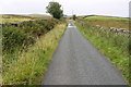 Minor rural road heading southeast towards Rathmell