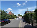 Looking eastwards along De Vere Lane