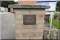 Dedication on the gatepost