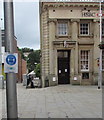 Keep Your Distance notice on a Crane Street lamppost, Pontypool