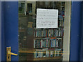 Sign on a closed bookshop in Settle