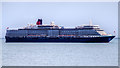 SZ1490 : Casualties of the Pandemic: the Queen Elizabeth off Southbourne, Bournemouth (2) by Mike Searle
