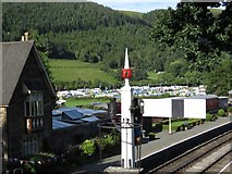 SJ1143 : A view overlooking Carrog station by Hywel Williams